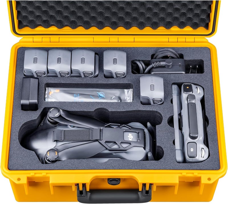 Lykus Titan M400 Waterproof Hard Case for DJI Mavic 4 Pro, DJI RC Pro 2/RC2, Fits up to 6 Batteries and Accessories in Fly More Combo/Creator Combo [CASE ONLY] - Image 1